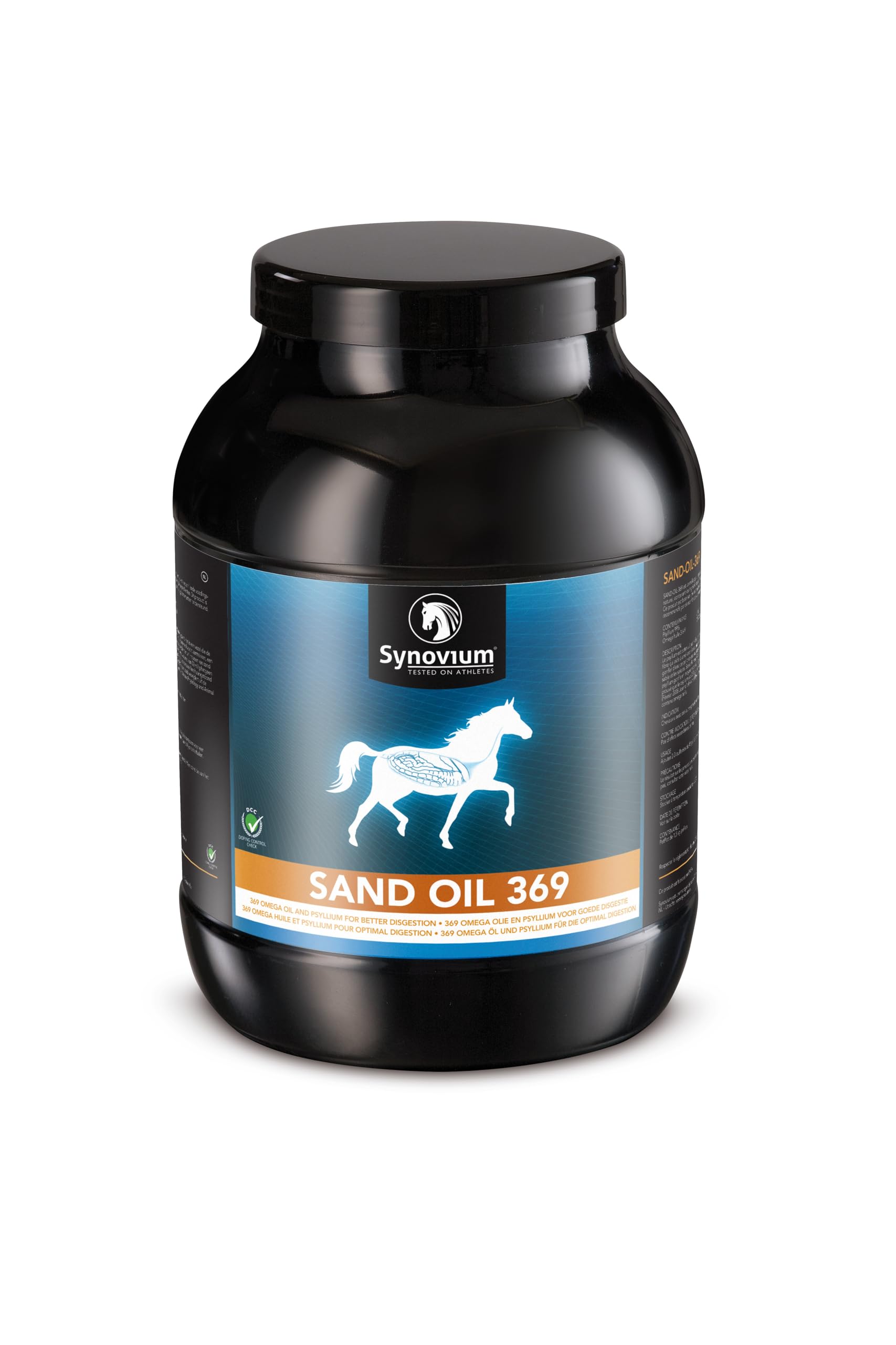 Sand-oil 369 es un suplemento nutricional respaldado científicamente para su caballo o pony (se utiliza para eliminar la arena de los intestinos y promover la digestión. Los aceites Omega 3