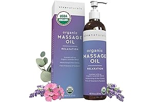 Viva Naturals Organic Massage Oil 8 oz Lavender Scented