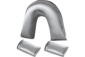 2 Pieces V-Shaped Pillow Cases for Comfortable Side Sleeper