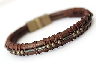 Custom Morse Code Bracelet Mens Leather Bracelet Birthday Gift Personalized Name Jewelry Bronze Anniversary Gift for Him Memorial Gift Graduation Gift Secret Message Bracelet