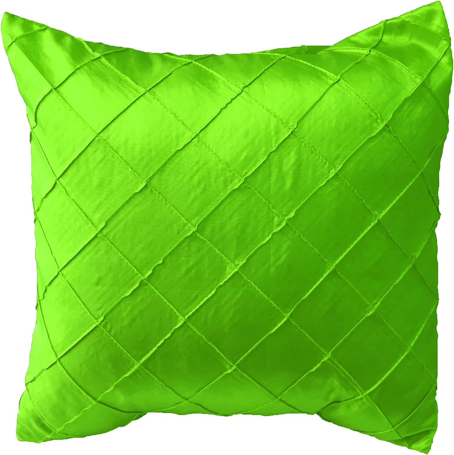 lovemyfabric Cross-Stitch Taffeta Diamond Pattern Decorative Throw Pillow Cushion Cover for Holiday Decor, Bedroom, Sofa, Kitchen, Classroom, Living Room, Interior Design (12" x 12", Aqua)