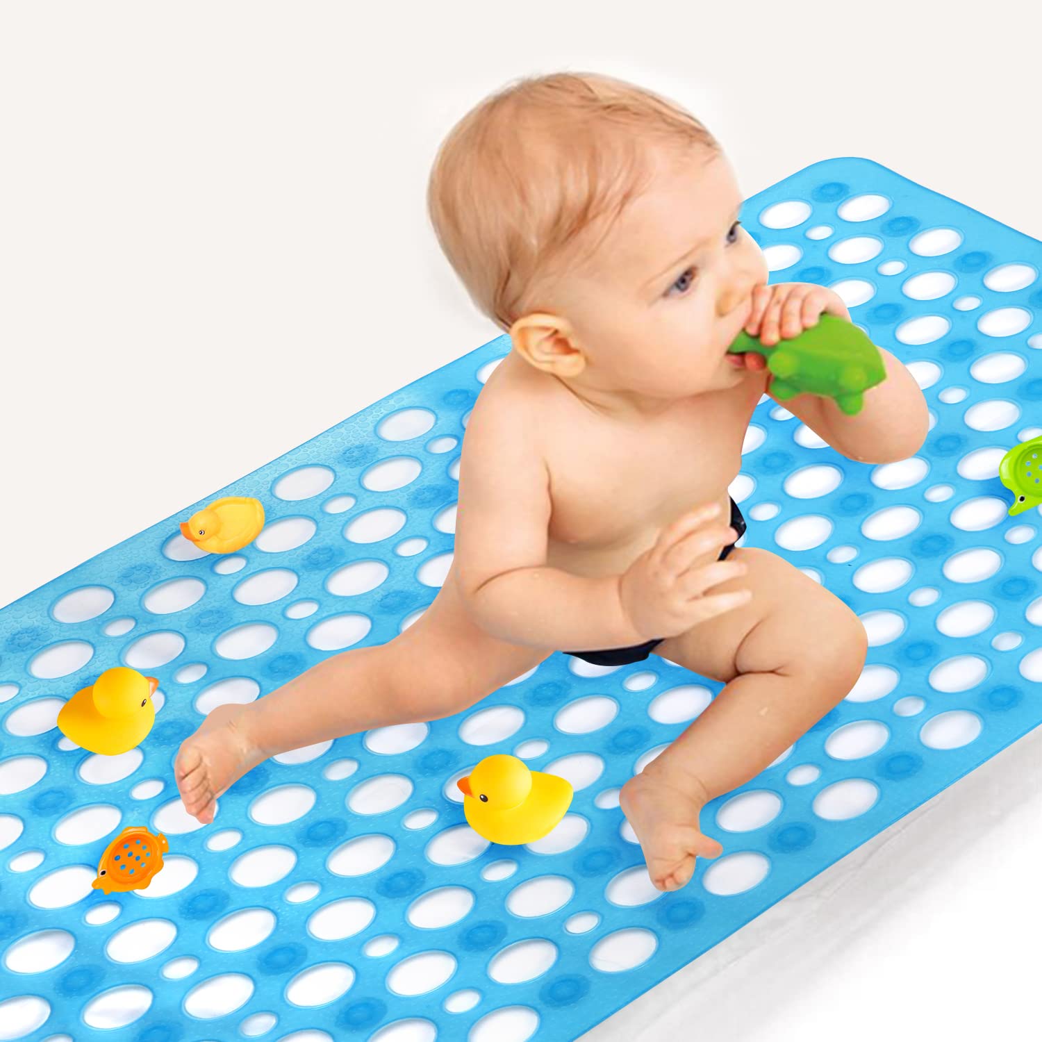 Bath Mat for Tub, 30 x 17 inch Non Slip Bathtub Mat Machine Washable Shower Mat with Suction Cups, Quick Drain Bathtub Mat for Bathroom