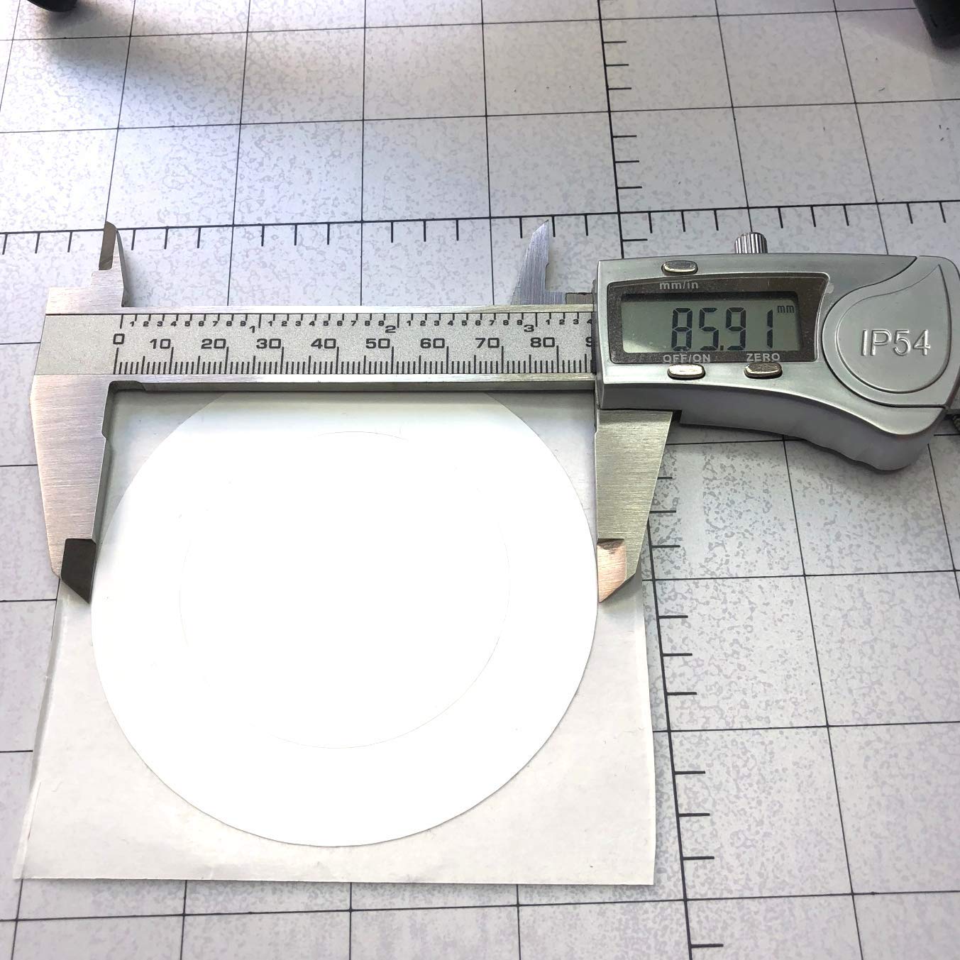 10 x Large NFC Tags for CD and Poster, 85mm Dia | NXP Chip NTAG213 | 144 Bytes Memory | The biggest in The market | Round White Stickers | Strong Self Adhesive | High Scan Strength