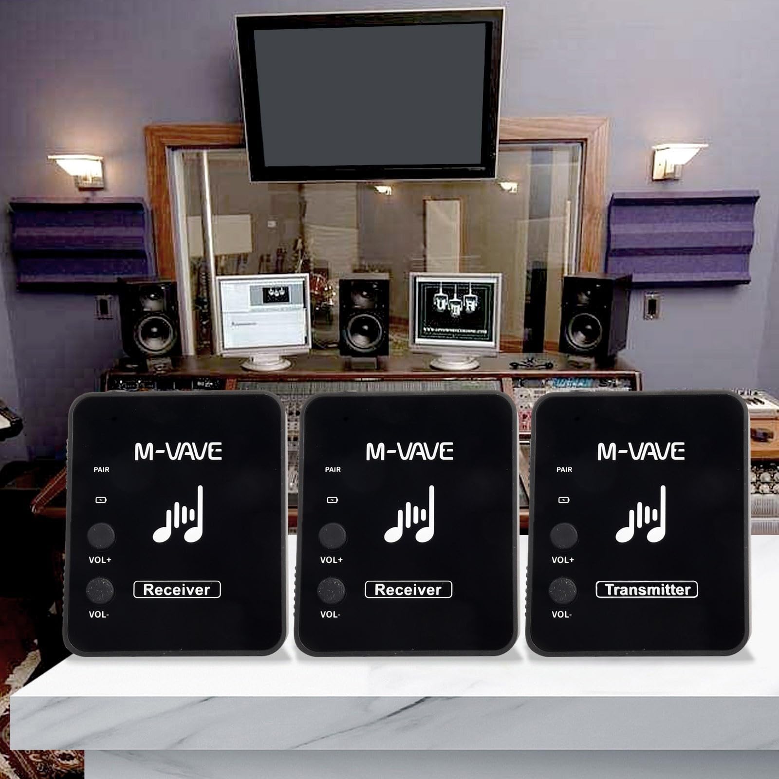 Auricolari wireless 2.4G, bassa latenza, per musicisti live stage (1 set)