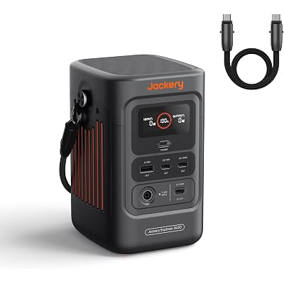 Jackery Explorer 240D Power Bank, 80,000mAh LiFePO4 Battery Portable Power Station, 200W DC Output,1-Hour Fast Charging, Compact for Outdoor Camping, Travel, Emergencies