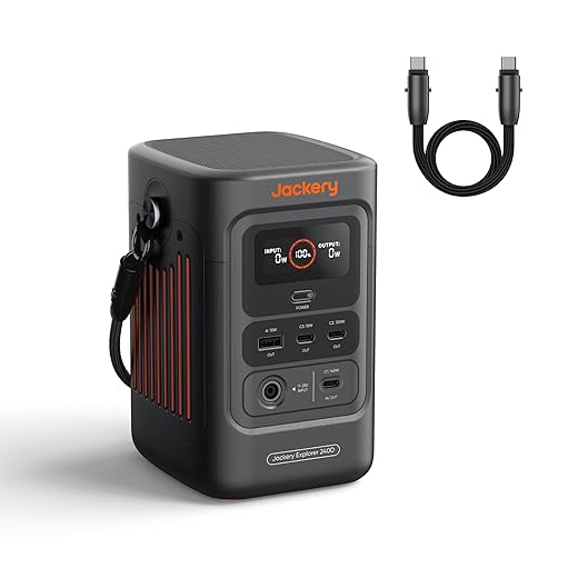 Jackery Portable Power Station Explorer 240, 240Wh Backup Lithium Battery, 110V/200W Pure Sine Wave AC Outlet, Solar Generator (Solar Panel Not Included) for Outdoors Camping Travel Hunting Emergency