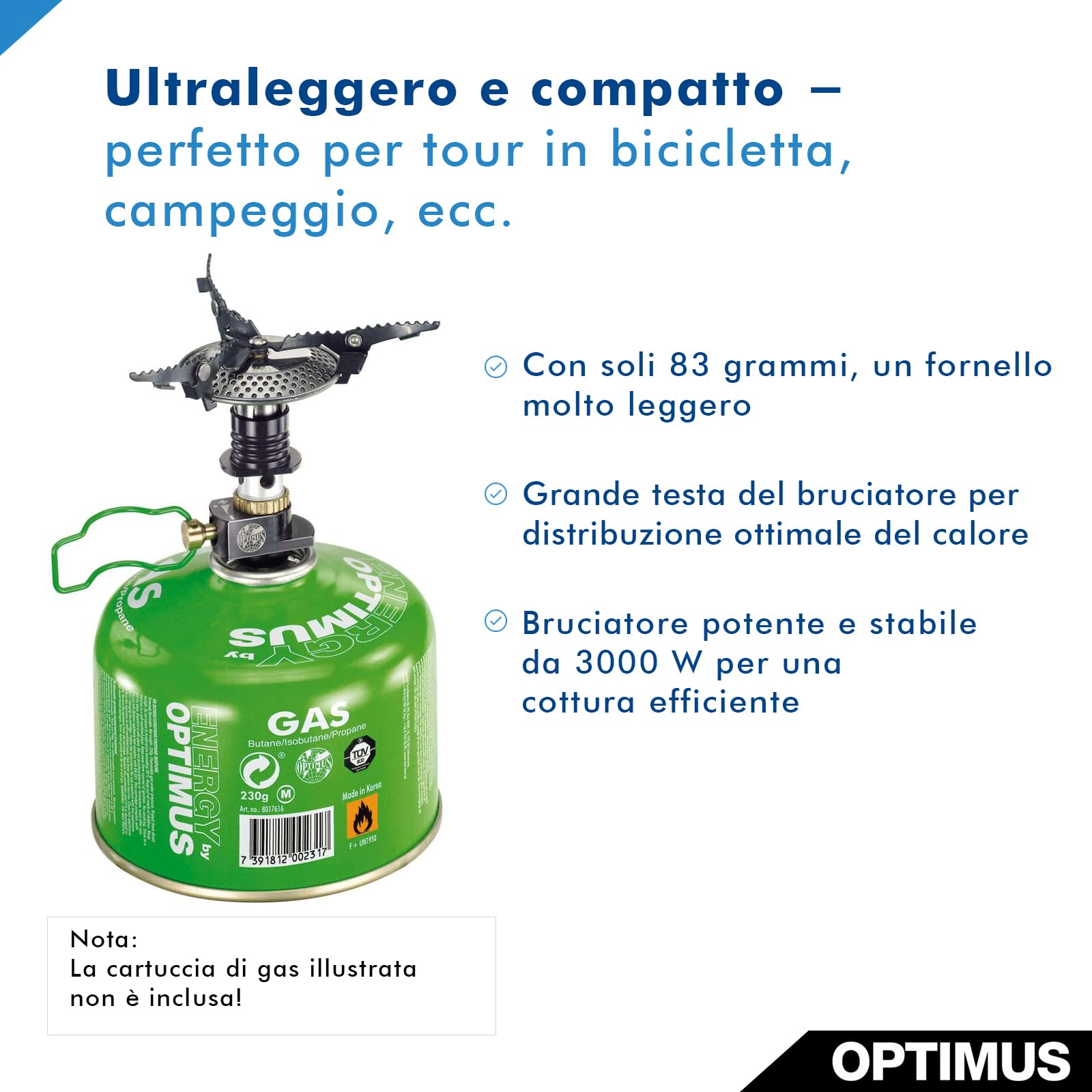 OPTIMUS Fornello a Gas Crux Fornelli da Campeggio
