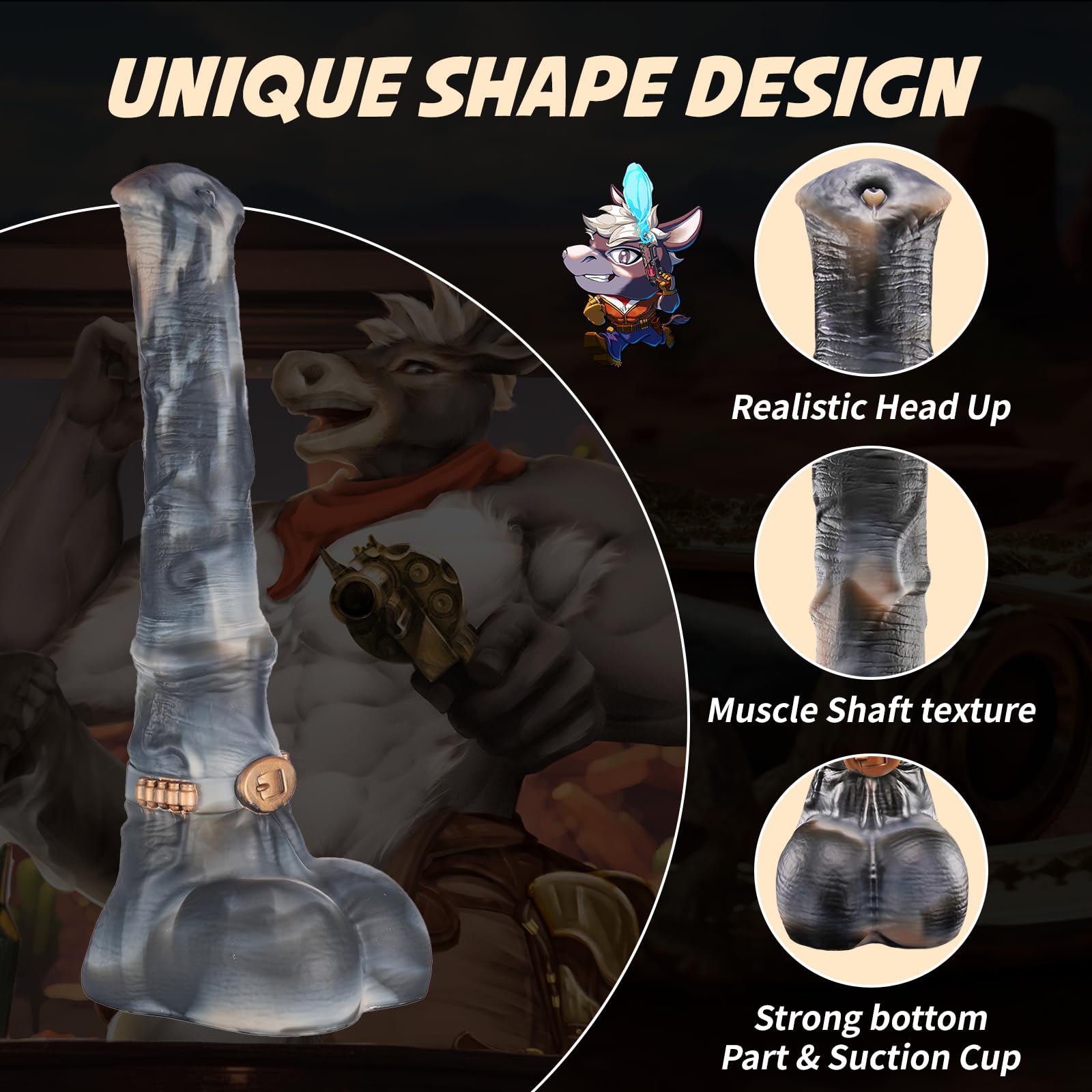 Dildo Squirt Adult Sex Toy, 13.8" NOTHOSAUR Hunter Jack Squirting Dildo Ejaculating Dildo Butt Plug Anal, Anal Dildo Huge Thick Realistic Dildo Suction Cup, Strap On Dildo Anal Toys Sex Toy Men Gay: 2X-Large Bounty Noir