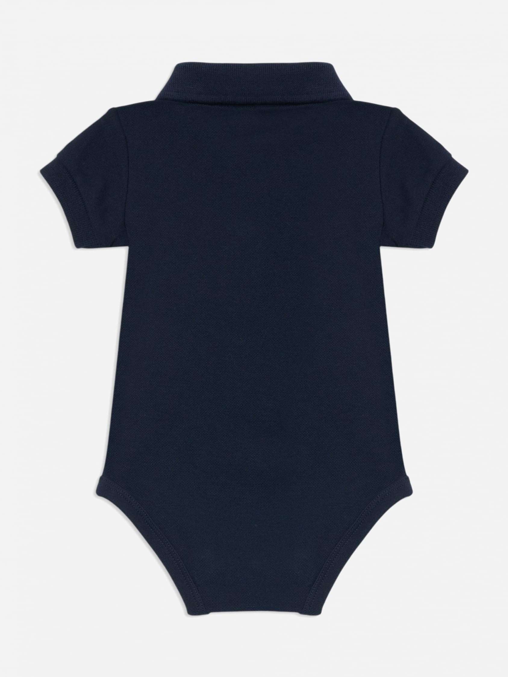 Lacoste Body in piqué unisex (bambino), con bottoni a pressione sul cavallo, blu navy/blu scuro, 9 mesi
