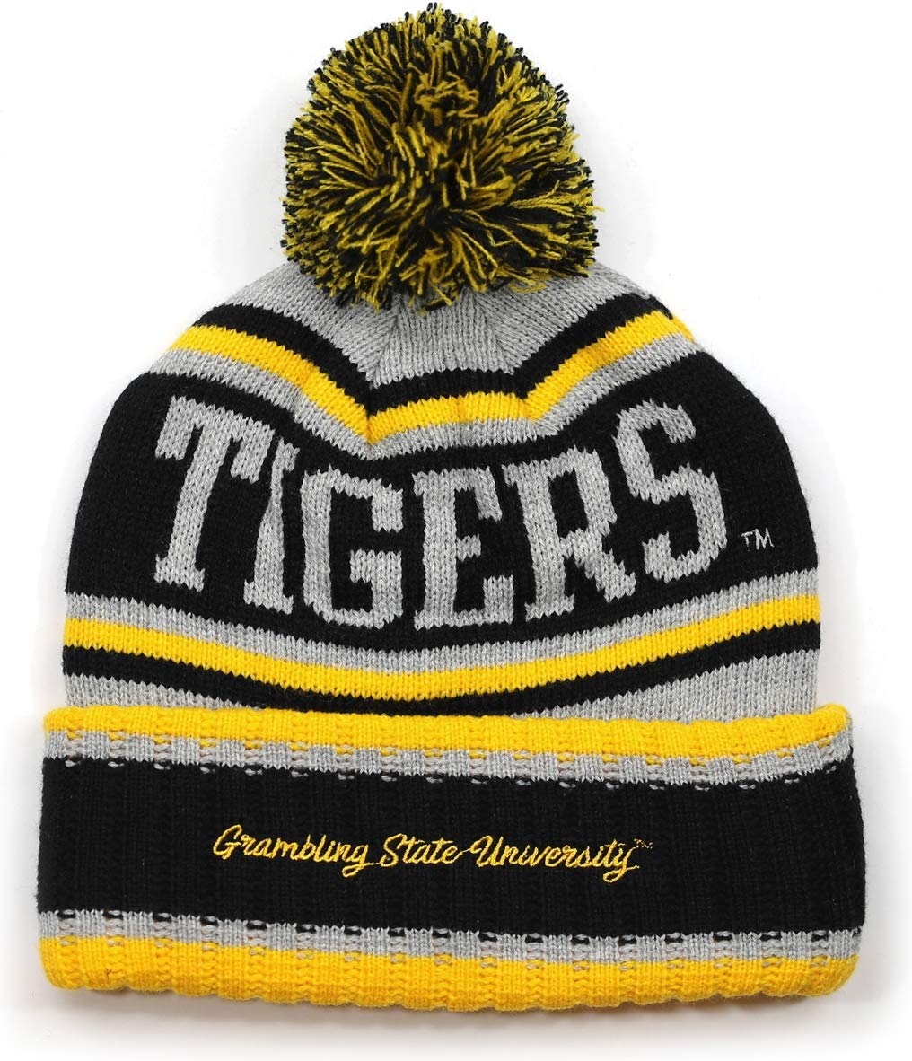 Big Boy Grambling State Tigers S251 Beanie with Ball [Black] - ID#7913