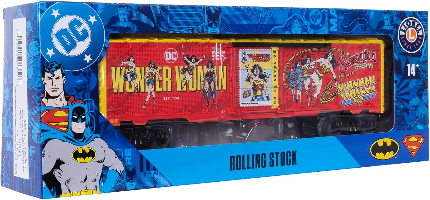 Lionel DC Comics Wonder Woman 90 Years of DC O Gauge Model Train Boxcar