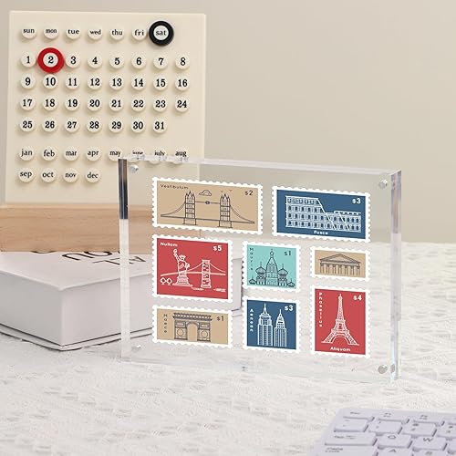 Miniatura 7 de Fixwal Marcos acrílicos de 5 x 7 pulgadas, juego de 3 unidades, marcos magnéticos, de cristal, números de mesa de boda, sin marco, para exhibición