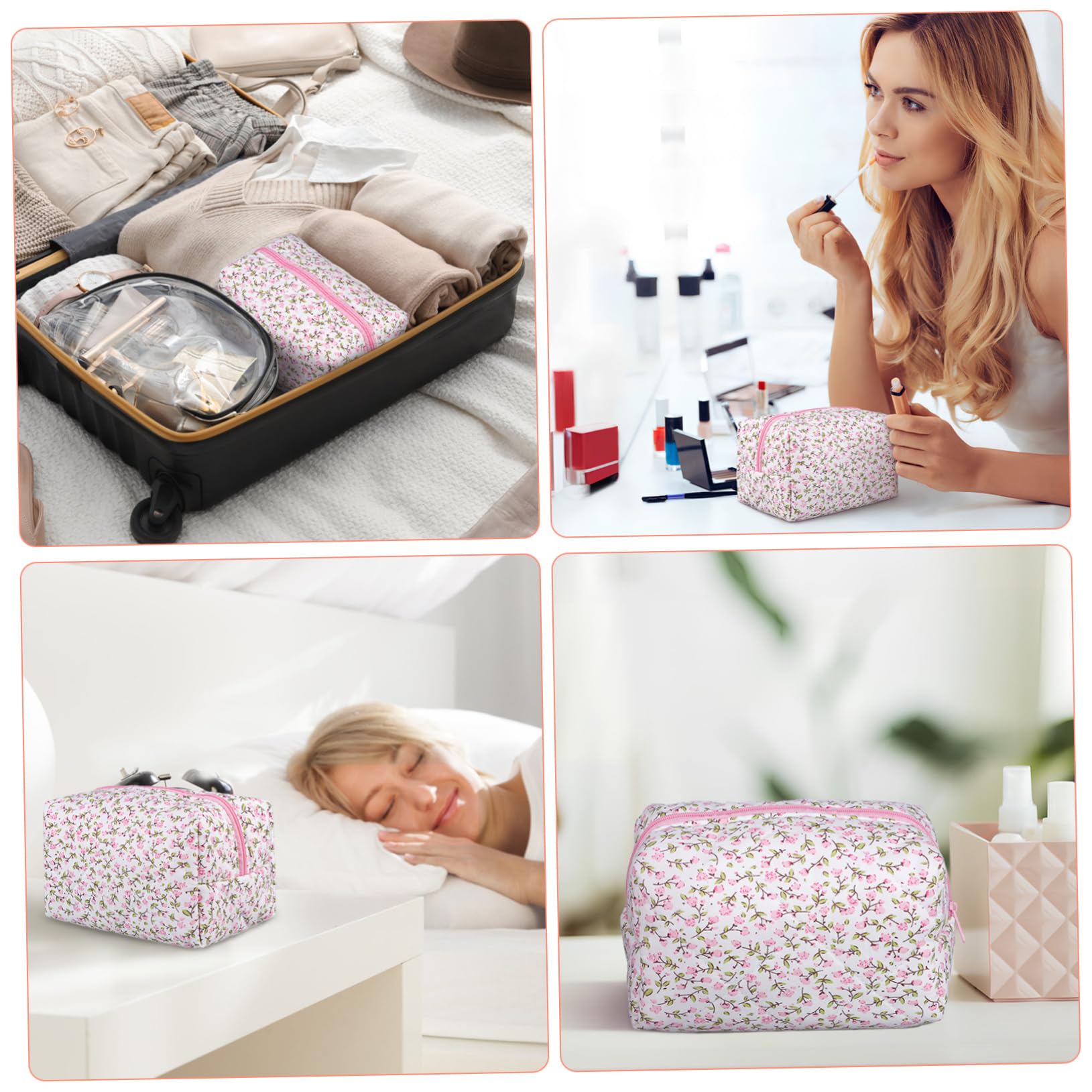 GALPADA 4stücke Kosmetiktasche Damen Multifunktionale Reise-Organizer Mit Blumenmuster Für Makeup Und Toilettenartikel Leicht Und Tragbar Für Unterwegs