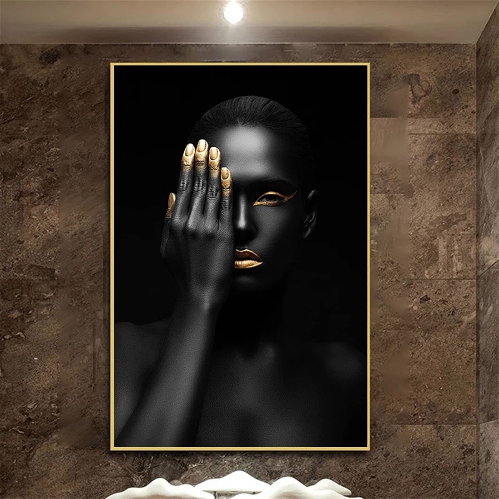 5D Diamant-Malerei Set – Runde Diamanten, Motiv 'Afrikanische Frau', Inkl. Werkzeuge