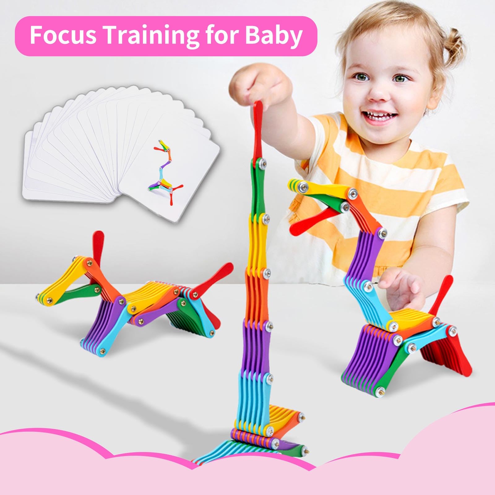 KUKUTrue® Montessori Toy 3 4 5 6 Years, Educational Toys 3+ Year Olds, Construction Toys for 3 Year Olds, Smart Game - Image 2