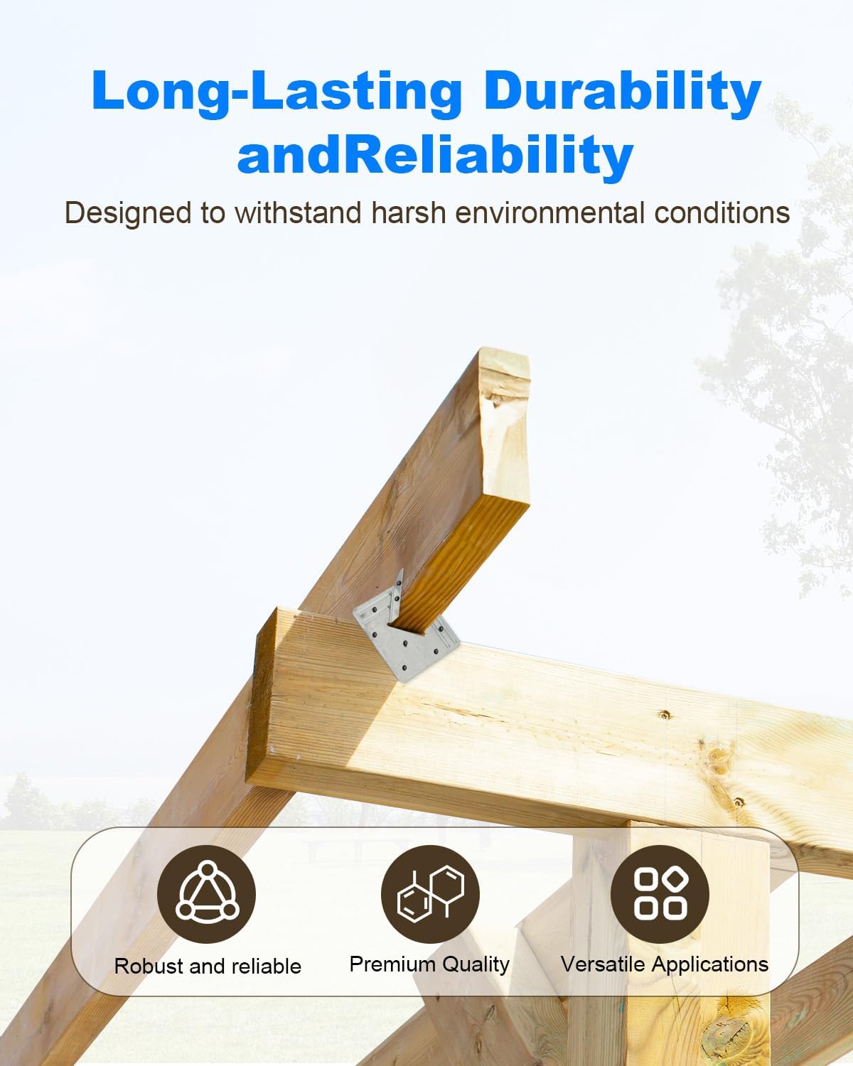 20 Pcs Hurricane Ties Clips,18-Gauge Joist Hangers, Roof Brackets Fit 2X Truss to Rafter Connector for Roofing Trusses Wood Timber Connectors