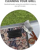 Vista 7 de Luxshiny 3 piezas de cepillo de parrilla raspador de plancha resistente estropajo almohadilla de limpieza de plancha para parrillas de gas de carbón