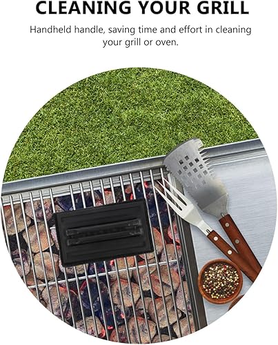 Miniatura 7 de Luxshiny 3 piezas de cepillo de parrilla raspador de plancha resistente estropajo almohadilla de limpieza de plancha para parrillas de gas de carbón