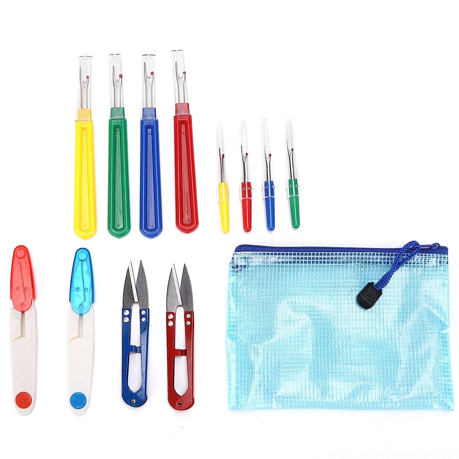 Set of 2 Seam Ripper Kit, Colored Plastic Handle Not Easy to Break