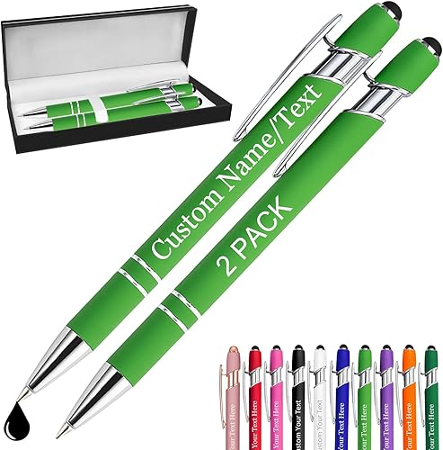 Miniatura 17 de Bolígrafos personalizados con nombre, paquete de 10 bolígrafos personalizados de oro rosa, bolígrafo de tinta negra grabada a granel con puntas