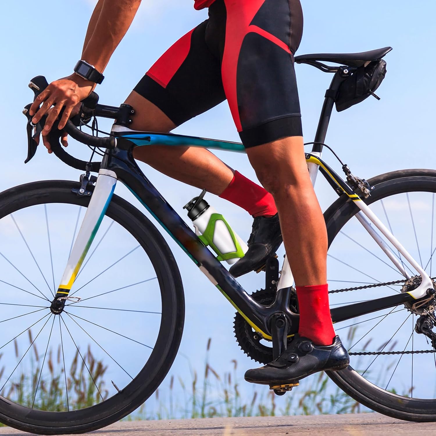 CHENGU Water Bottle Bulk 20 oz Aluminum Reusable Bottles Lightweight Snap Lid Water Cups Easy Carry Leak Proof Travel Tumbler for Gym Sports Camping Hiking Fishing - Image 7