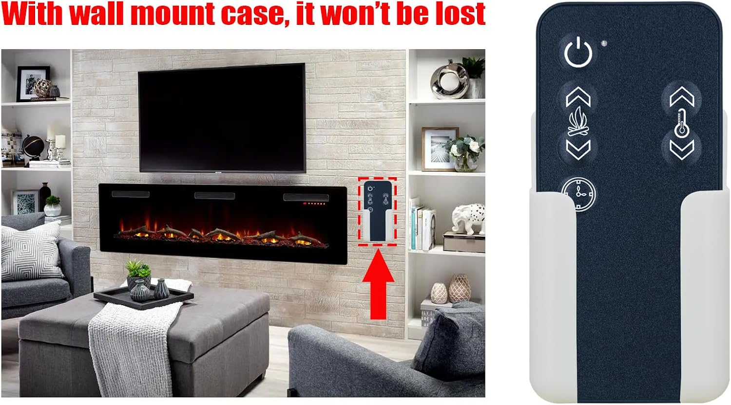 Replacement Remote Control for Dimplex Electric Fireplace EF2570G 6909450159 EF2570G-IR 6909451159 9601140600RP