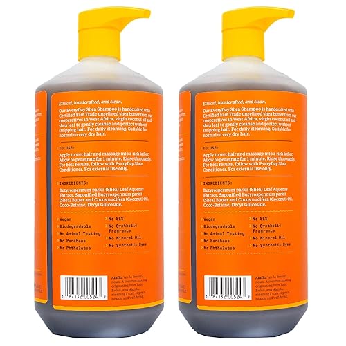 Miniatura 10 de Champú de manteca de karité hidratante, 32onzas de Alaffia, Everyday Shea, 32