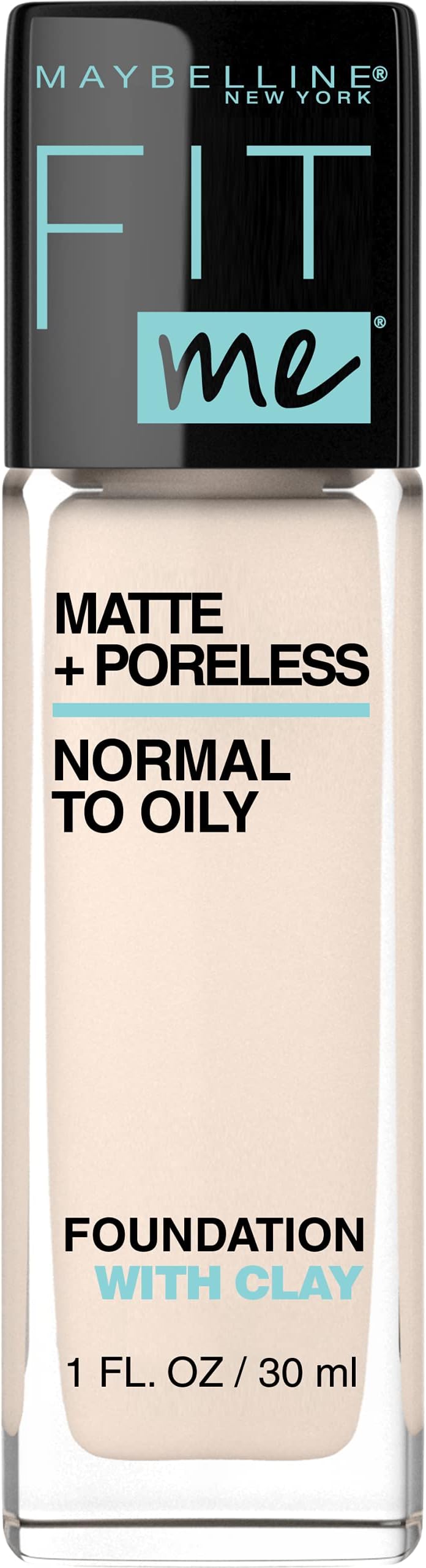 Maybelline Fit Me Matte + Poreless Liquid Foundation Medium Coverage For Oily Skin, Fair Porcelain, 1 Fl Oz, Pack Of 1