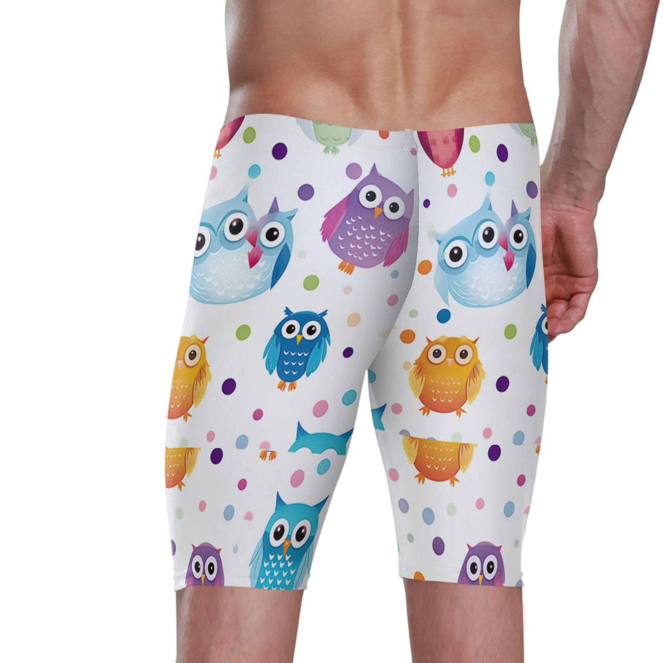 Owl Bird Swim Jammers Swimsuit for Men XXL B0402315