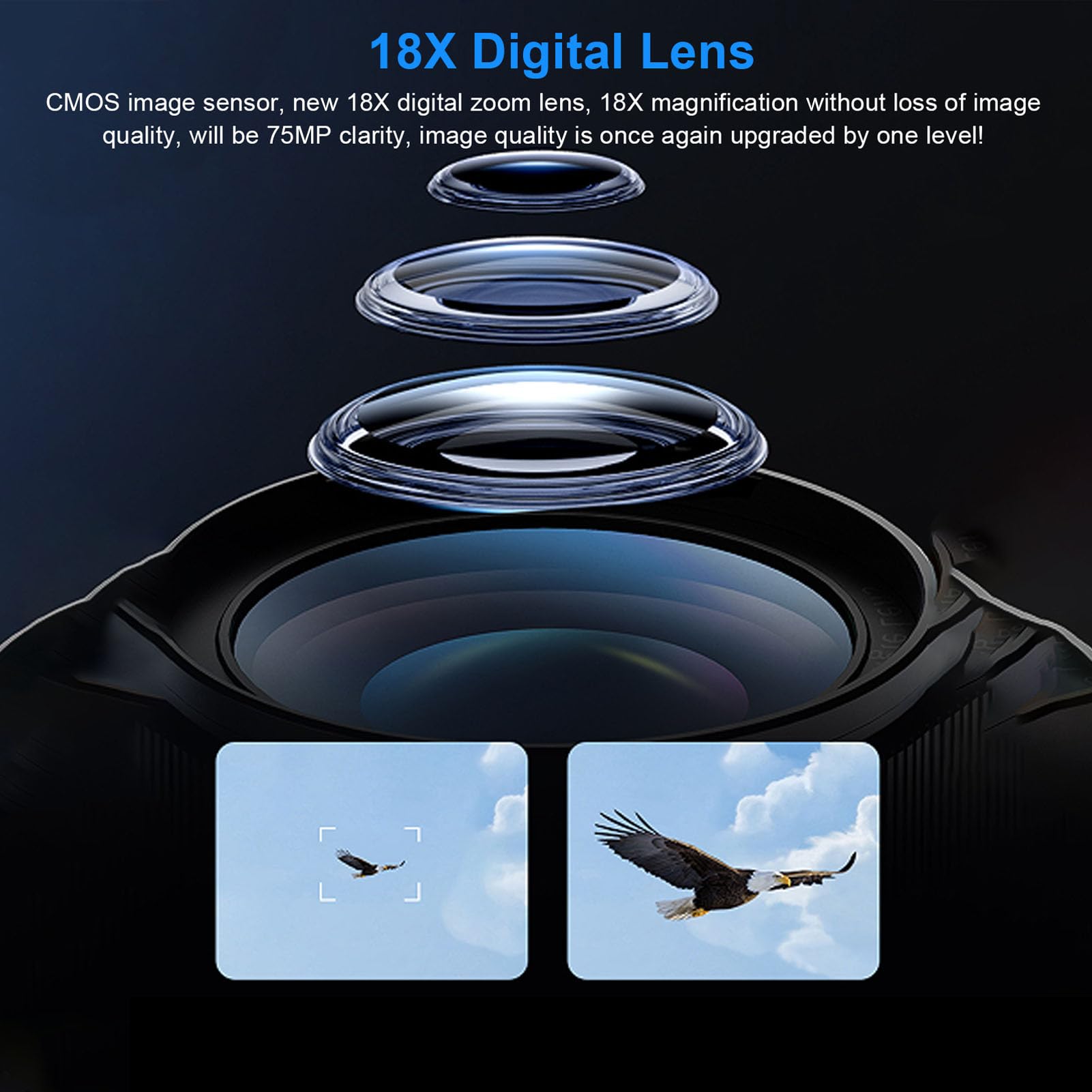 Elprico Fotocamera Digitale 6K 84MP con Schermo da 3 Pollici Orientabile a 180°, Zoom 18X, WiFi UHD, Webcam per Videoregistrazione in Viaggio, Flash e Microfono Integrati (BLACK)