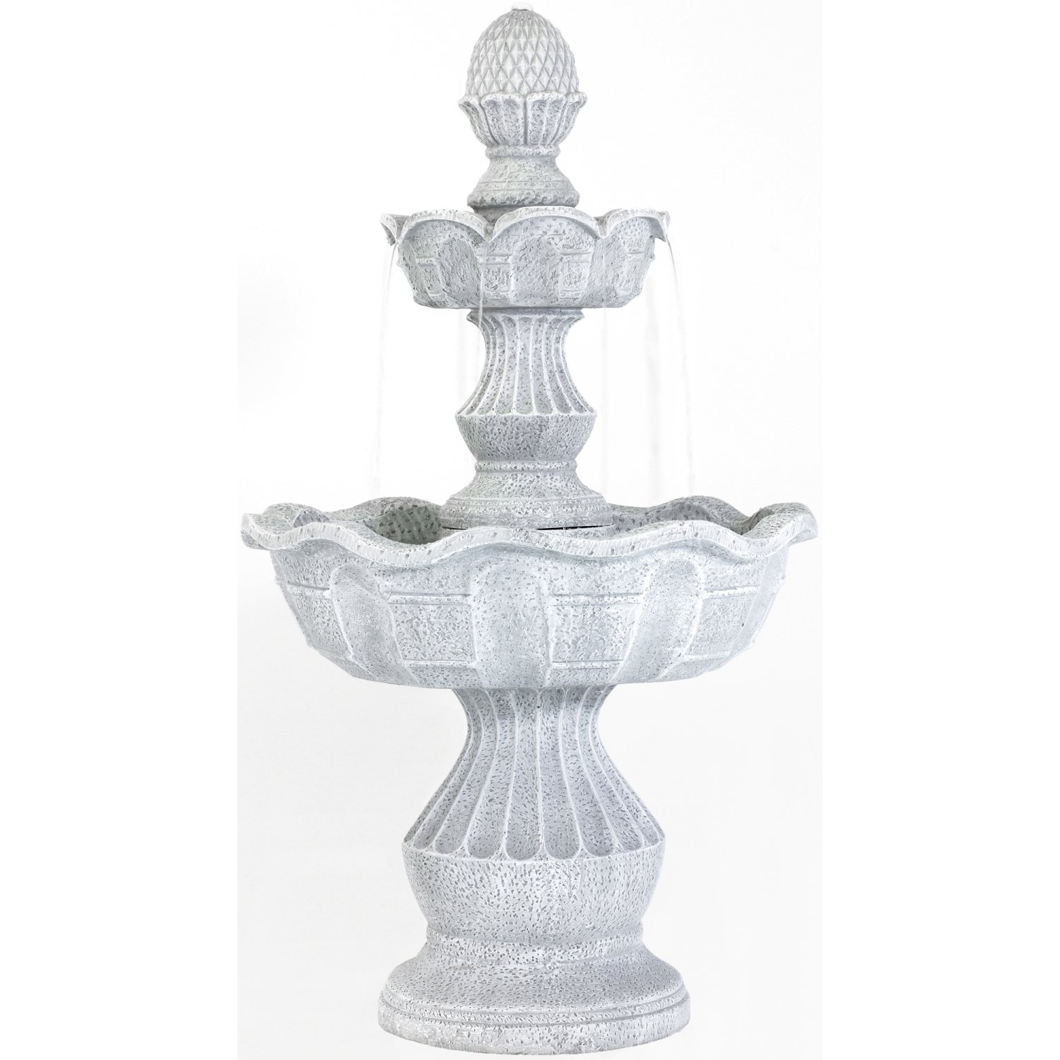 STILISTA Gartenbrunnen Modell Athene Steinoptik 50 x 48 x 85 cm Springbrunnen inkl. Pumpe