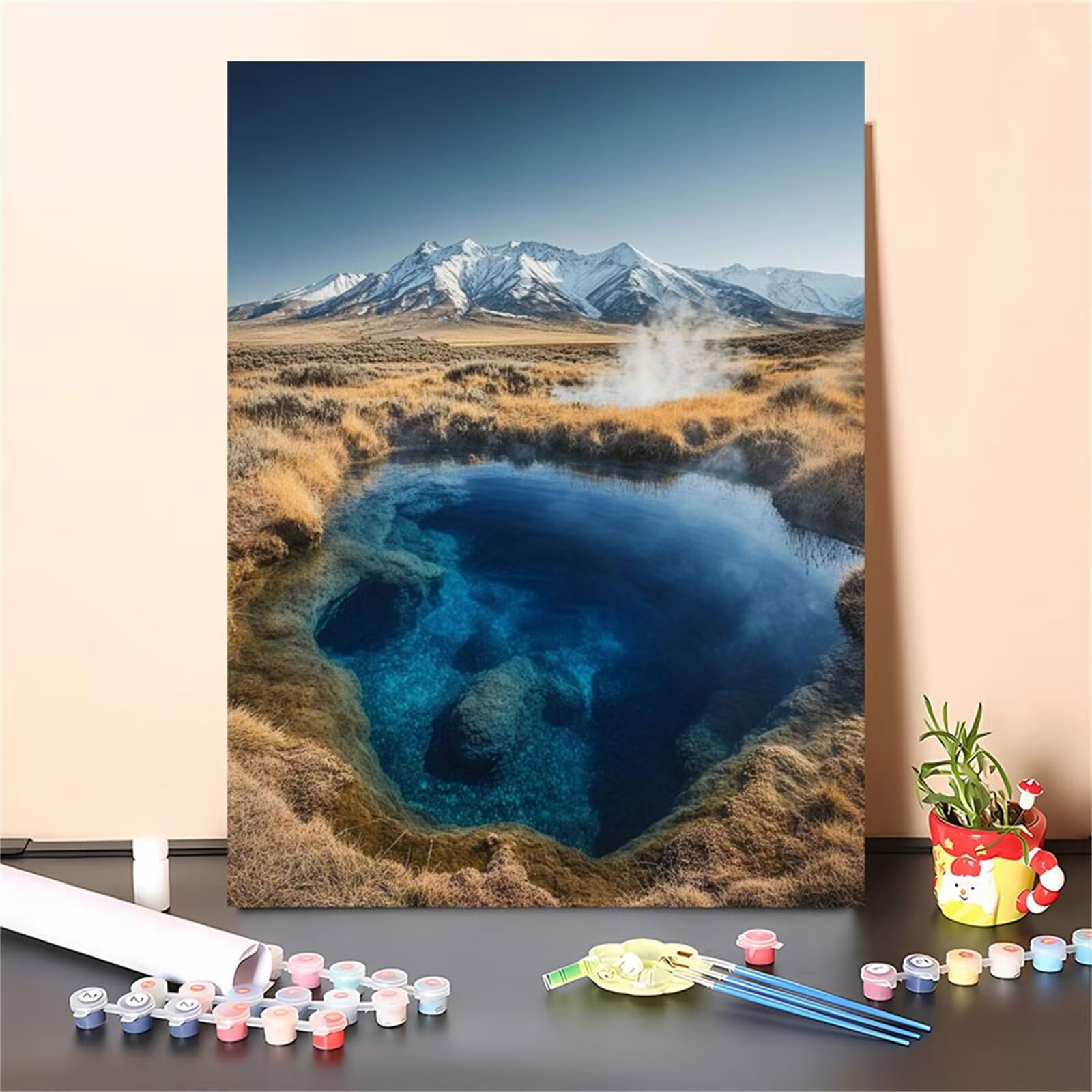 Malen Nach Zahlen Landschaft,Tier Malen Nach Zahlen Kinder Anfänger,Malen-Nach-Zahlen ab 7 8 9 Jahre Mädchen Geschenke,DIY Ölgemälde Set Pinseln Acrylpigment Leinwan,Wanddeko Wohnzimme 80x100cm M-235