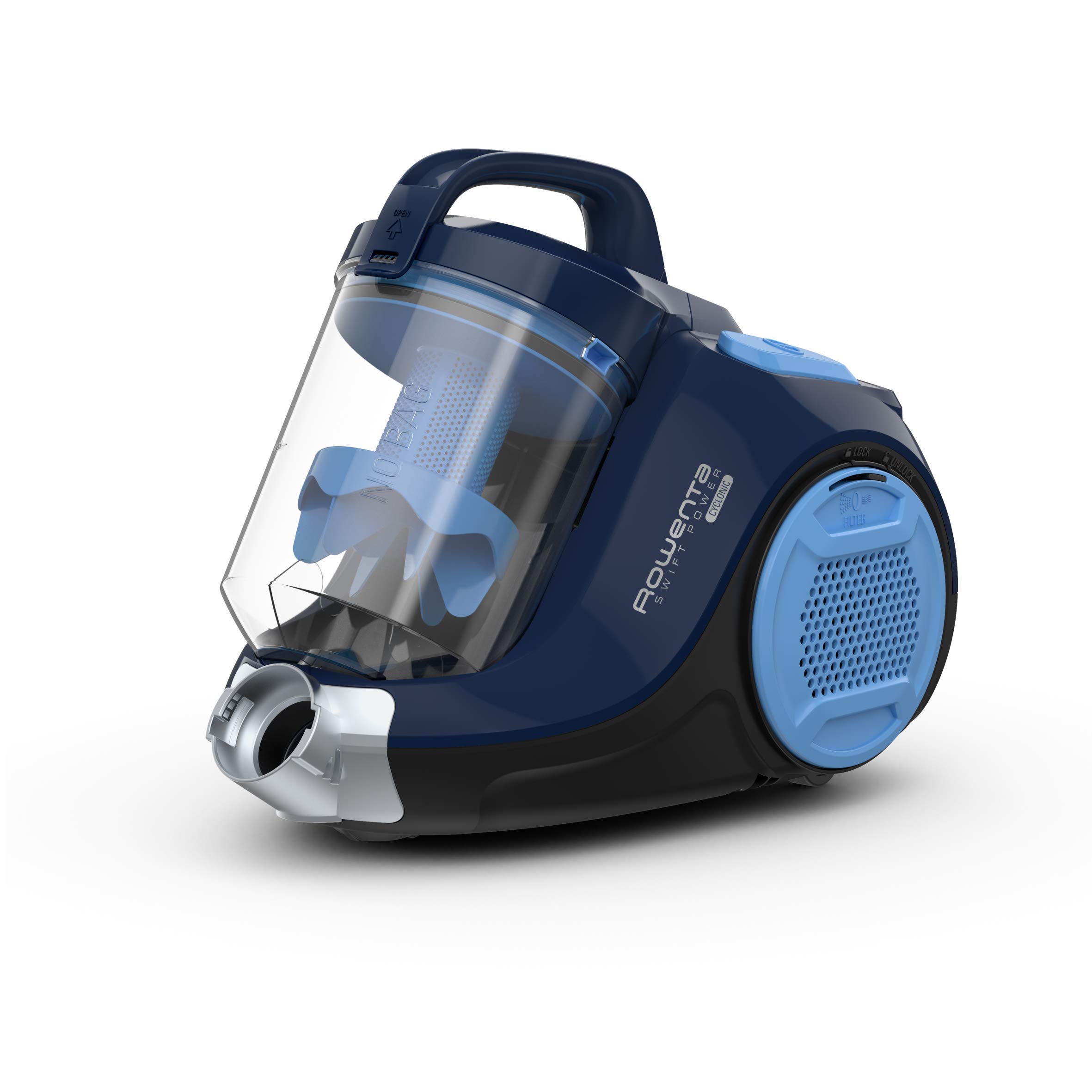 Rowenta Swift Power Cyclonic Home & Car RO2981 aspiradora sin Bolsa, Sistema ciclónico, depósito 1.5 L (Reacondicionado)