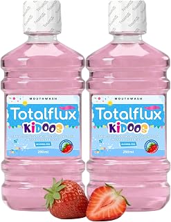Kidoos Mouthwash| Kids Mouth Wash Liquid | Strawberry Flavor | Alcohol Free | Pack of 2 (250ml each) | Mouth Wash for Kids | Cavity Protection | Gum Protection