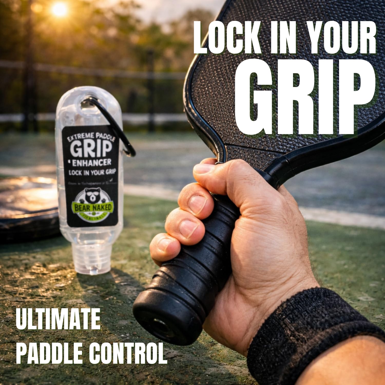 Pickleball Liquid Chalk Grip Enhancer - Klarer, schnell trocknender Trockengriff für verschwitzte Hände - Verbessert Paddelkontrolle & Selbstvertrauen - Keine Unordnung, keine
