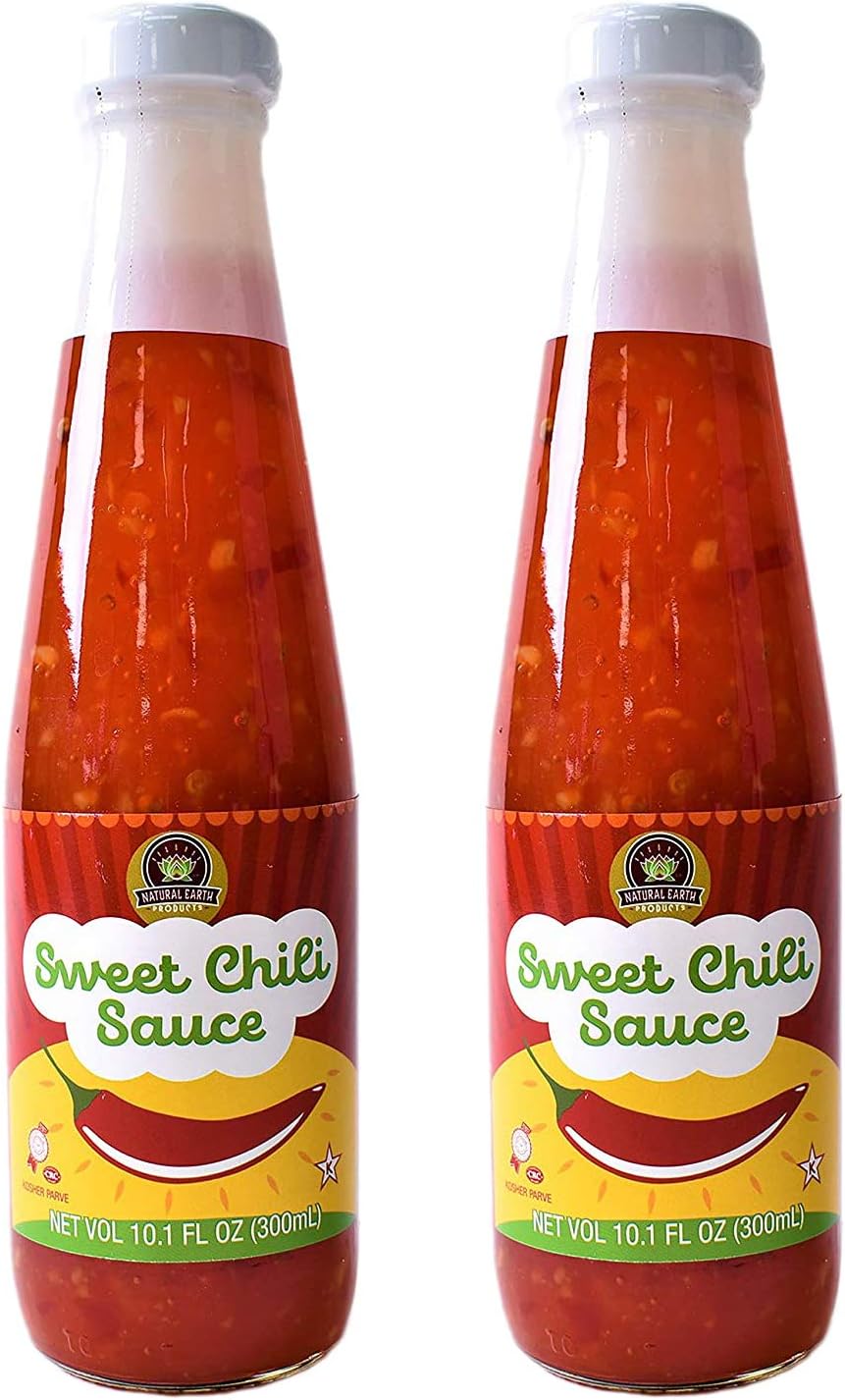 Sweet Chili Sauce - Authentic Sweet Chili Sauce - Perfect for Dipping Sauce, Marinades, Salad Dressings, and Much More - Imported From Thailand - Certified Kosher 10.1 Oz (2-Pack, Total of 21 Oz)