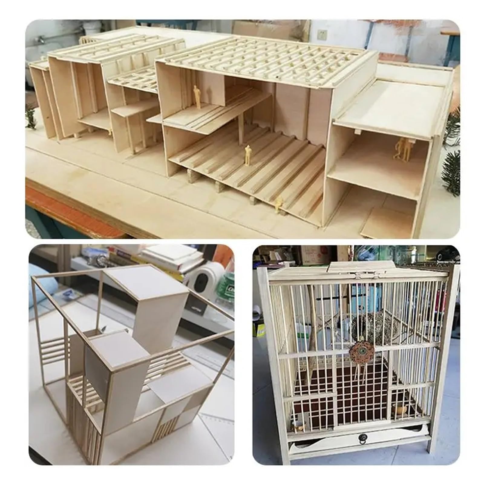 Bâtonnets en bois pour loisirs créatifs Chevilles carrées en bois 2-15 mm x 300-500, plusieurs tailles disponibles(500x15x15 2pcs)