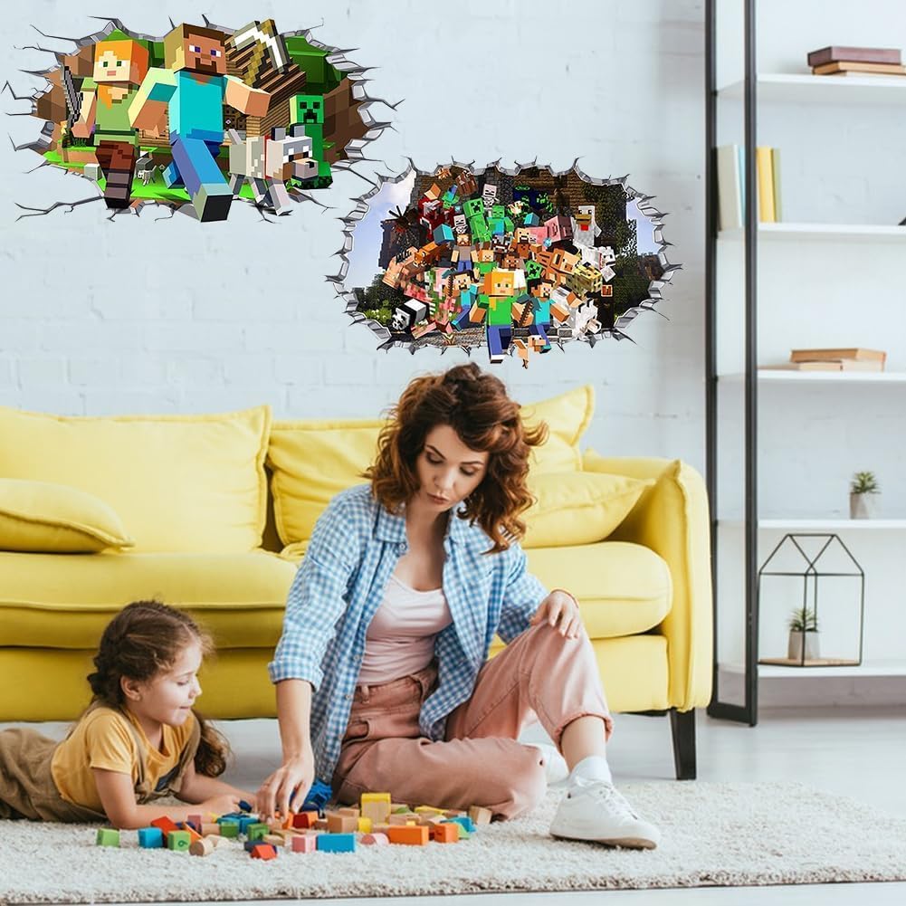 Adesivi Da Parete Minecraft Che Si Illuminano Al Buio - 200 Stelle + 8 Personaggi - Foto 13