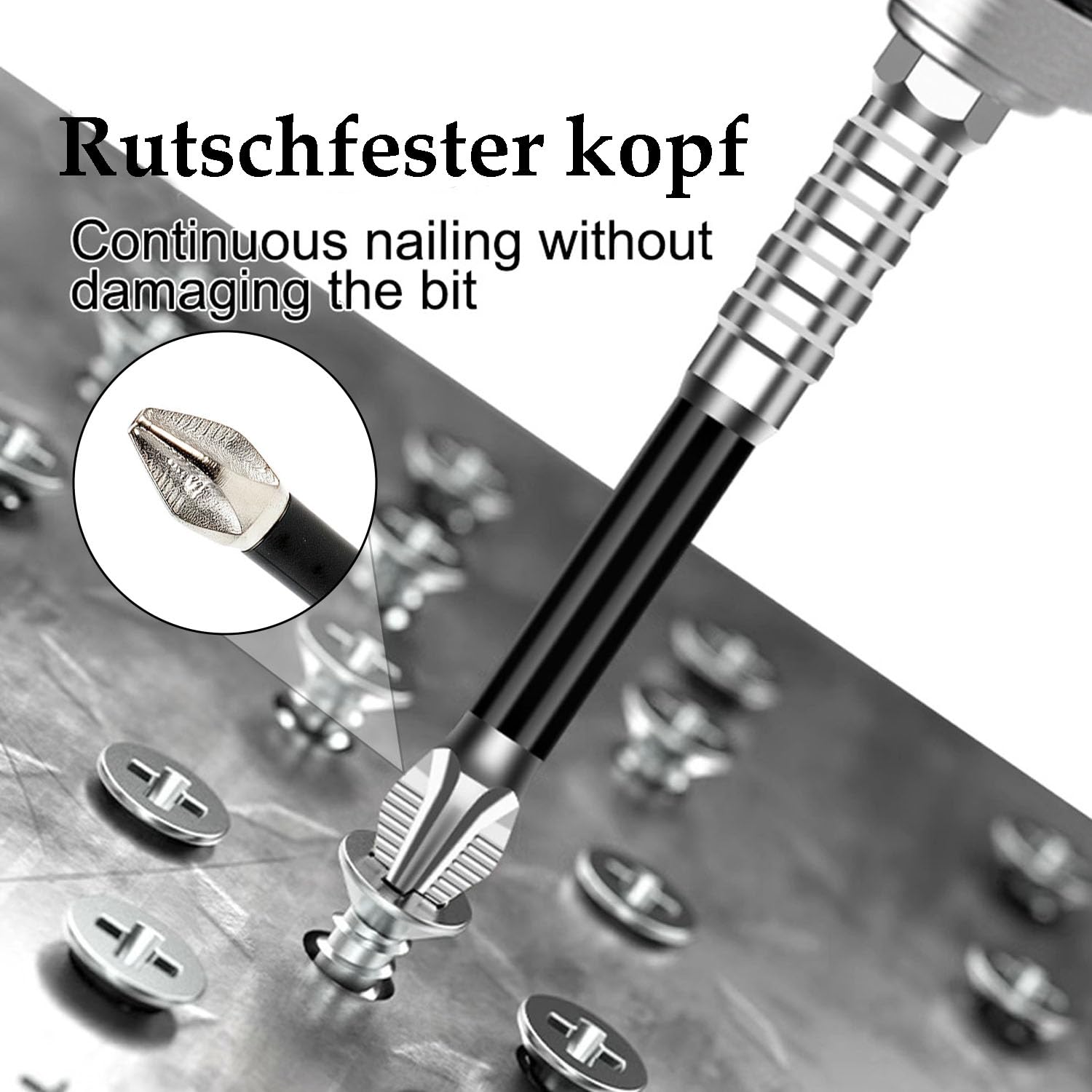 9 PCS High Magnetic Drill Bit Set 25-150mm Universal Anti Slip Bits Strong Durability Anti Slip Impact Kit Electric Screwdriver Set for Various Sizes - Image 4