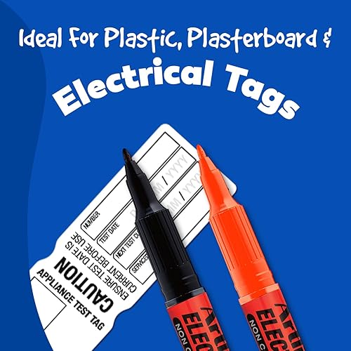 Miniatura 5 de Artline Marcadores para electricistas  Punta doble  Serie profesional  Tinta y barril no conductores  EKPR-ELFT  Puntas de bala fina de 0.016 in