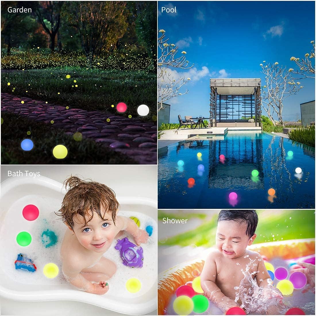 Floating Pool Lights for Swimming Pool, 3 Inch LED Orb Pool Lights that Float, IP68 Waterproof Light up Pool Float, Glow Balls for Pool at Night Lights for Hot tub Pond Garden Lawn Party Decor, 6pack