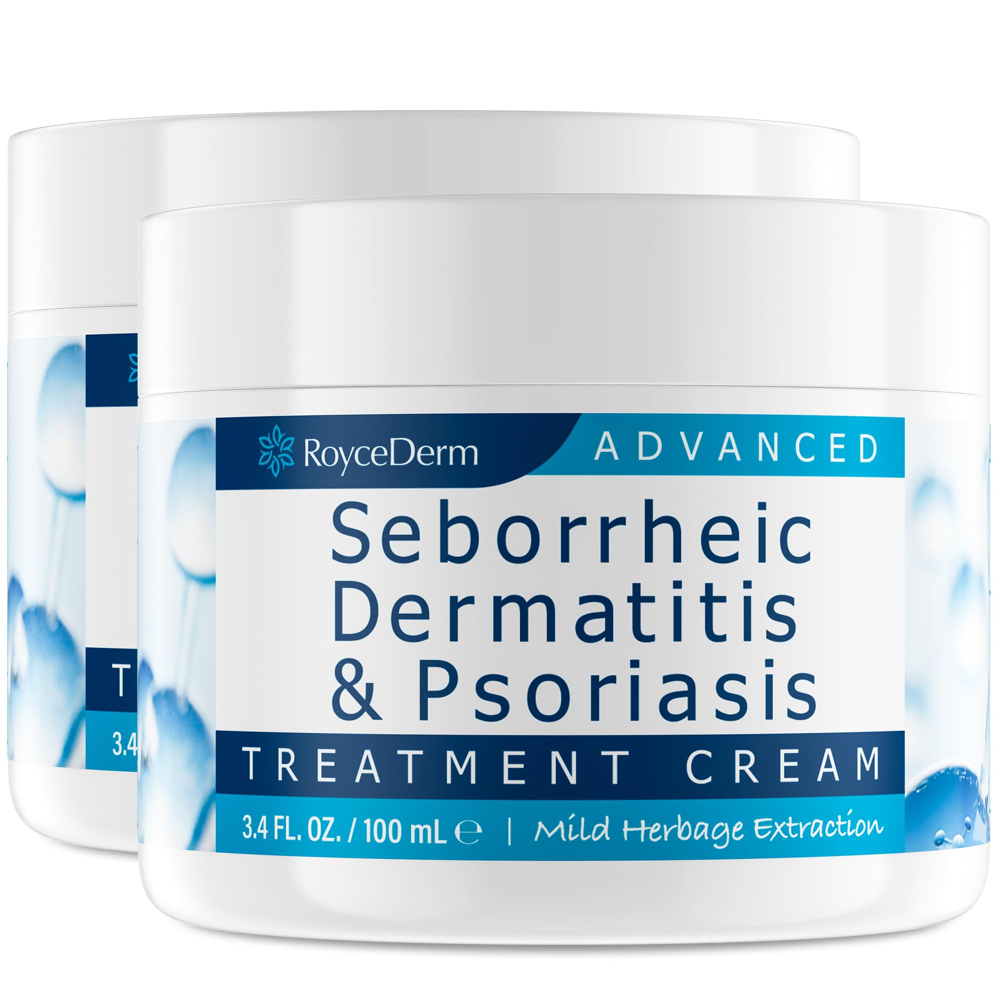 Seborrheic Dermatitis Cream, Scalp Treatment for Psoriasis, Folliculitis, Dry Scalp, Dandruff, Anti-Itch Cream for Soothing Relief - 2 Pack