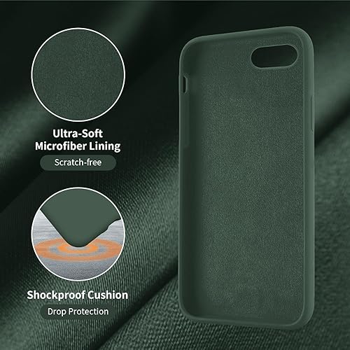 Miniatura 5 de Cordking Funda para iPhone SE 20222020, iPhone 7 8, funda ultradelgada de silicona a prueba de golpes con forro de microfibra suave, 4.7 pulgadas,