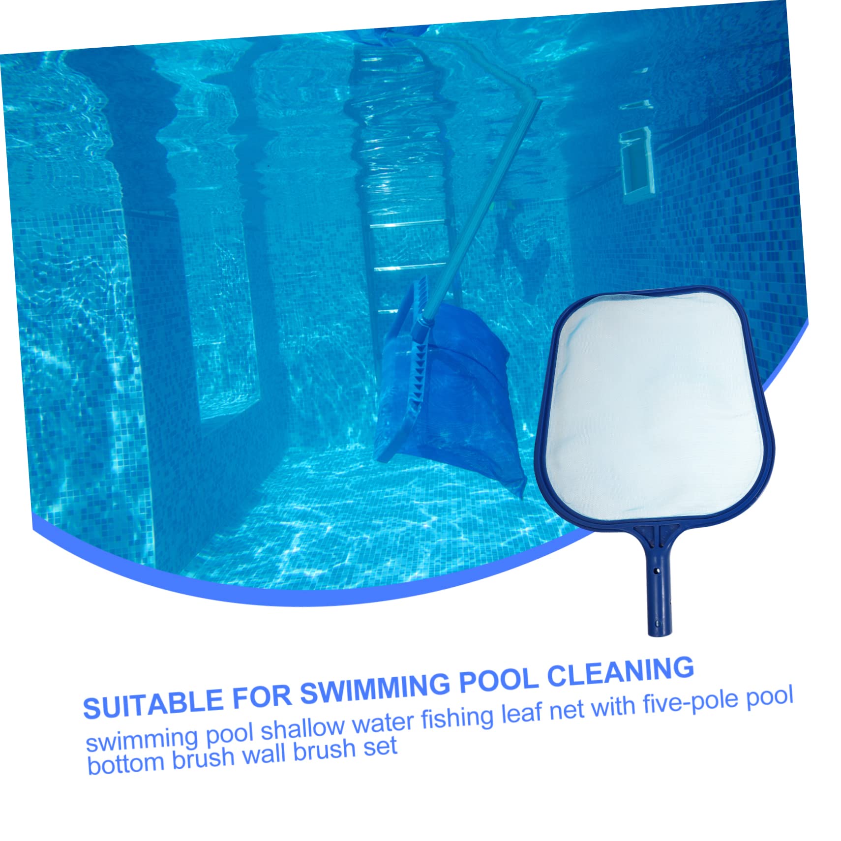 ibasenice Red Recogedora de Hojas de Piscina de Malla Delicada 5 Tramos