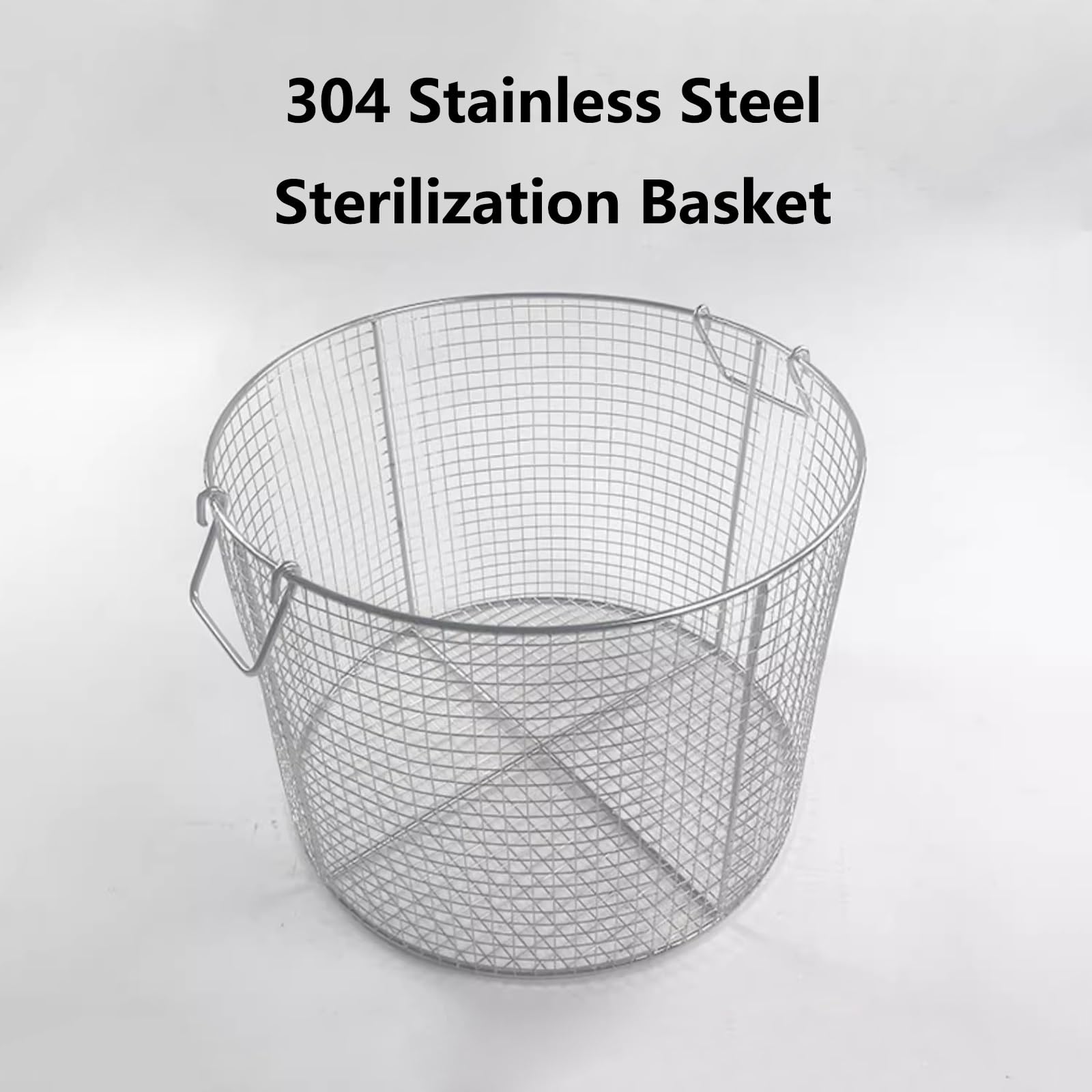 Bandeja de esterilización for instrumental médico, acero inoxidable 304, malla de 0,24 pulgadas, ideal for hospitales, odontología, instrumental de laboratorio, etc.(15.7 in D x 11.8 in H)
