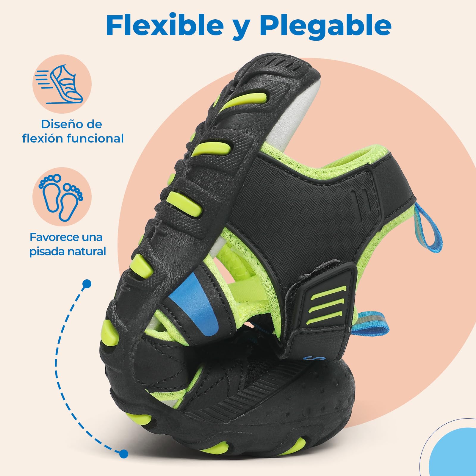 SAGUARO Sandalias Calzado de Verano para Niños Puntera Cerrada para Trekking y Senderismo Tallas 25-38 — view 6