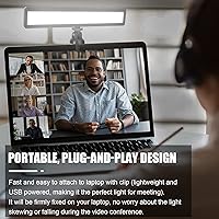 Vista 4 de luxceo Video Conference Lighting, Zoom Light for Remote Working, Webcam Lighting for Laptop, Zoom Calls, Live Streaming, Online Class, Self