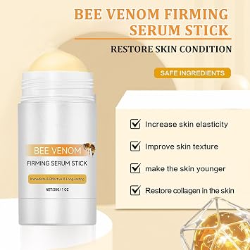 2Pcs Bee Venom Firming Serum Stick, Bee Venom Wrinkle Removal Cream to Plump and Firm Skin, Advanced Firming & Wrinkle, Anti-Aging Natural Serum for All Skin Types