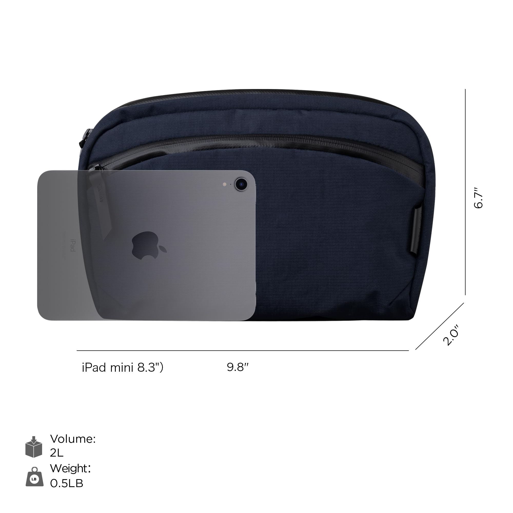 ALPAKA Flight Sling 2L Axoflux 210D – torba na ramię crossbody dla mężczyzn, lekka, przenośna, pakowana, z paskiem na ramię z szybkim odpinaniem