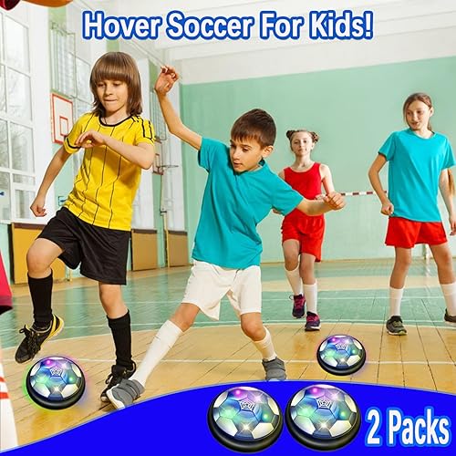 Miniatura 2 de JRD&BS WINL Hover - Pelota de fútbol para niños y niñas, pelota de fútbol flotante recargable con luces LED y cojín de espuma, juego de fútbol de